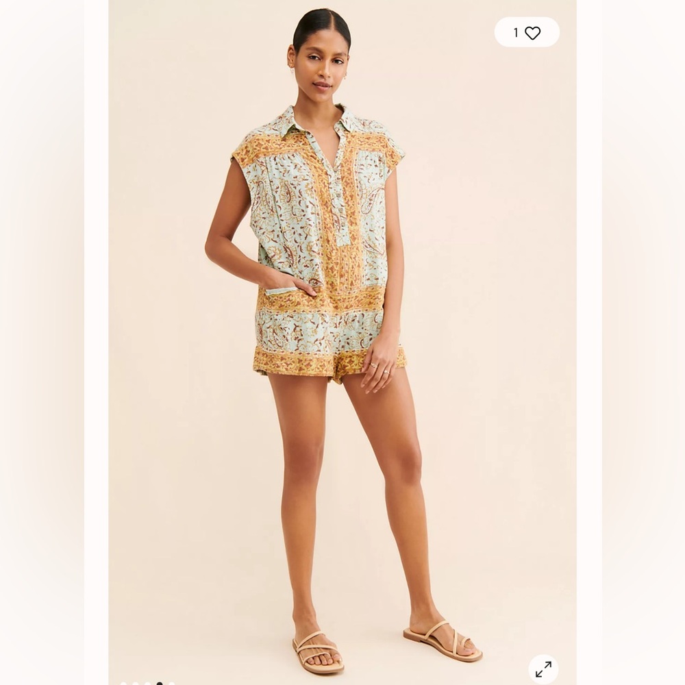 Free People Multicolor Floral Romper